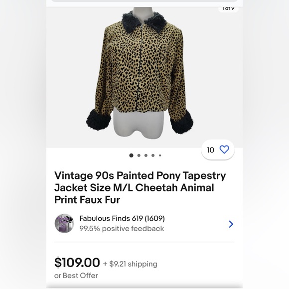 FREE FANNY PACK/VTG PAINTED PONY CHEETAH PONY JACKET - Picture 8 of 10